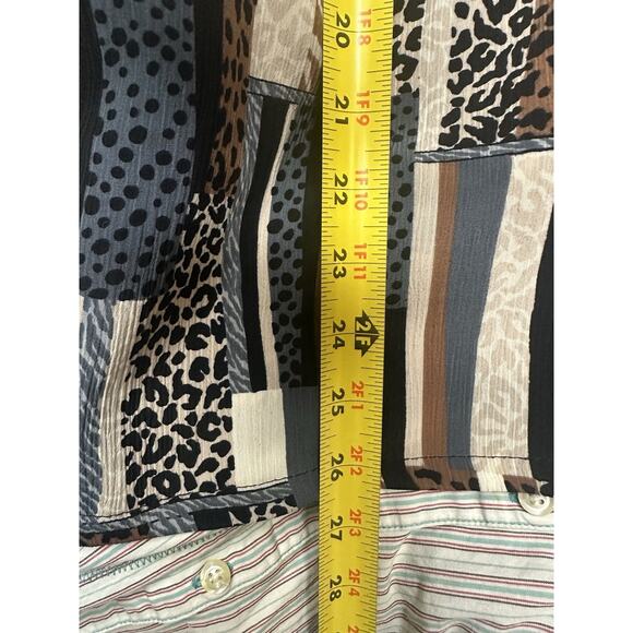 Vtg Donn Kenny Animal Print Long Sleeve Button Up Size Small - Picture 6 of 6